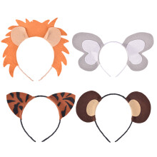 12Ud Pelo Fiesta Cosplay Animales Colores Surtidos Niños
