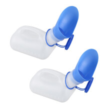 2X Portable Urine Bottle Urine Bottle 1000Ml for Men Women Travel and Camping White &
