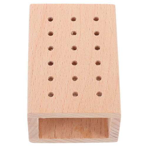 2Ud Soporte Práctico De Madera Para Bits Y Herramientas De Caqui 1