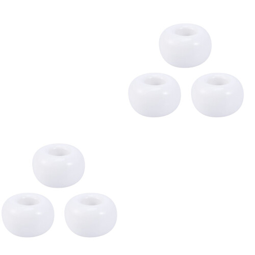 6Ud Base Cepillo De Cerámica Blanca Mini Para Y 2