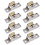 8pcs 1.6cm Dia Single Roller Window Pane Pulley Doors Wheel Silver + Gold 1
