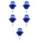 5Ud Sombreros Nylon Azul Protección Solar Ajustable 10