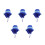 5Ud Sombreros Nylon Azul Protección Solar Ajustable 8
