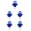5Ud Sombreros Nylon Azul Protección Solar Ajustable 6