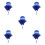 5Ud Sombreros Nylon Azul Protección Solar Ajustable 9