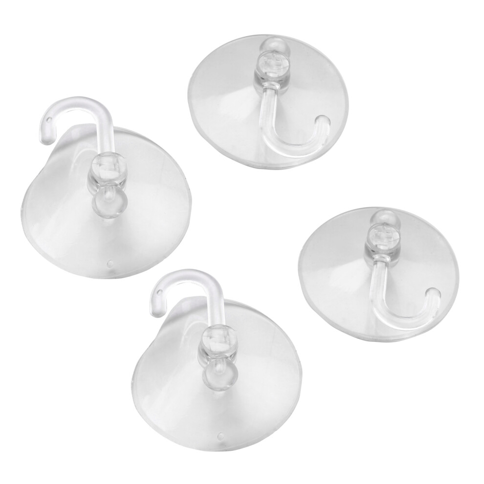 40 X Suction Cups Clear Plastic Cups With Metal Hooks Window Decoration Cabinet Sucker Perfect For Christmas Decorations 6034260417272