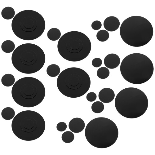 120Ud Bases Acrílicas Negras Para Mini Muñecas Y Proyectos DIY 2