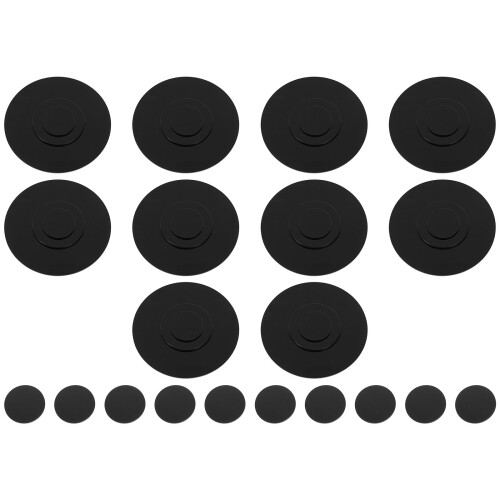 120Ud Bases Acrílicas Negras Para Mini Muñecas Y Proyectos DIY 1