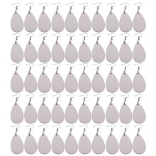 100 Pieces Sublimation Blank Earrings, Earrings Unfinished Teardrop Heat Transfer Earring Pendant for Jewelry DIY Making