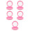 5Ud Funda Rosa Para Retenedores Y Accesorios Pequeños Con 8