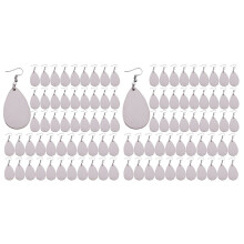 100 Piezas Pendientes en de Sublimación, Pendientes Sin Terminar Pendiente de Transferencia de Calor en Forma de Lágrima Colgante para Joyas