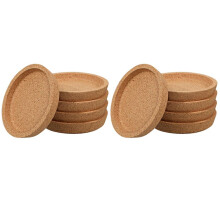 10 Pcs Cork Coaster for Beverage Coasters, Heat-Resistant Water Reusable Natural Round Coasters for Restaurants and Bars