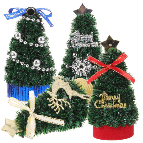 8Ud Mini Árbol Plástico Para Decorar Casa Muñecas Y Escritorio 1