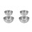 4Ud Acero Inoxidable Plateados 4