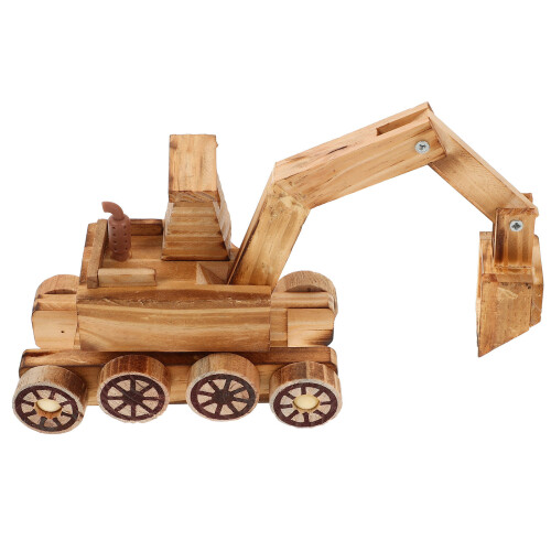 2Ud Excavadora De Madera Funcional Para Niños Color Khaki 1