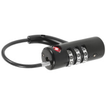 2Ud Candados De Combinación Para Maletas Con Cable De Acero Negro