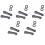10 Pcs Gray Plastic Universal Car Window Winder Cranks Handle Lever 1