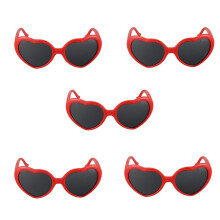 5X Moda Carino Retro' Occhiali da Sole A Forma di Amore del Cuore Lolita Mascherata CALDO - Rosso