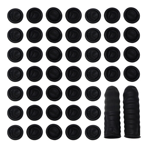3000Ud Cubiertas De Dedos Látex Negras Protección Antiestática