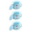 3Ud Orinal De Plástico Azul Para Niños, Con Y 9