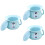 3Ud Orinal De Plástico Azul Para Niños, Con Y 7