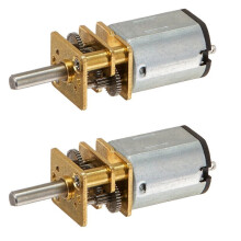 2X JA12-N20 Model 12V 100RPM Torque Gearbox Gear Box Motor Silver+Gold