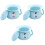 3Ud Orinal De Plástico Azul Para Niños, Con Y 4
