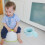 3Ud Orinal De Plástico Azul Para Niños, Con Y 2