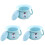 3Ud Orinal De Plástico Azul Para Niños, Con Y 3
