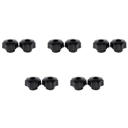 10 Pcs M10 Female Thread Nuts 50mm Plastic Star  Clamping Knob Grip