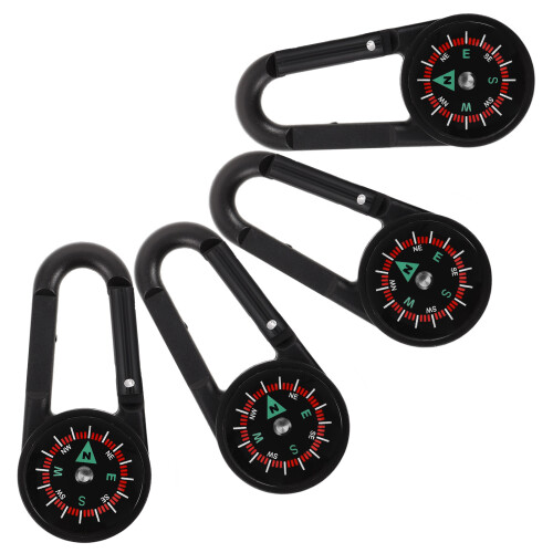 8Ud Llaveros Con Brújula Resistente ABS Para Uso Negro 2