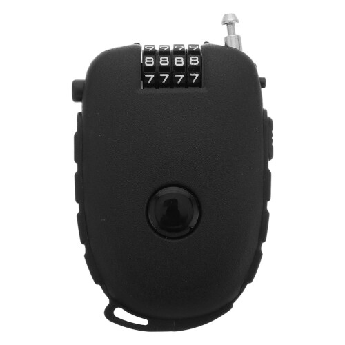 2Ud Ajustable Cable Acero Negro Compacto Y Portátil 2