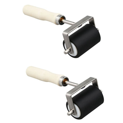 2pcs 5cm Heavy Duty Hard Rubber Roller Printing Inks Lino Brayer Art  Tool