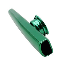 3X Kazoo Aluminum Alloy Metal with 15 Pcs Gifts Flute Diaphragm for Children Music-Lovers-Green
