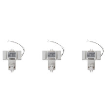 3X White Plastic Shell 4 Pin 2D Tube Bulb Fluorescent Ballast AC 220V 0.19A 38W