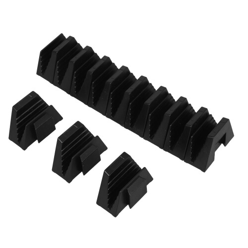 2Ud Porta Llaves Negro De Plástico Para Espacio Optimizado 1