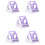 5Ud Para Hamster Y Roedores En PVC Morado Resistente 10