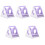 5Ud Para Hamster Y Roedores En PVC Morado Resistente 5
