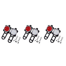 6x Draussen Fahrrad Wasserdicht COB 3 LED USB Wiederaufladbar 4 Modi Fahrrad Nacht RideFront Scheinwerfer und Heckleuchte