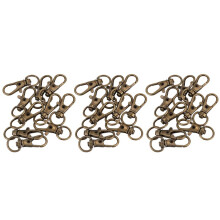 30Pcs Metal Clasp Swivel Trigger Clips Snap Hooks Key Ring Bags DIY Copper