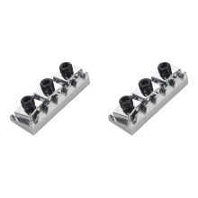 2X Electric Guitar String Locking Nut for Tremolo Bridge 42.2mm Silver
