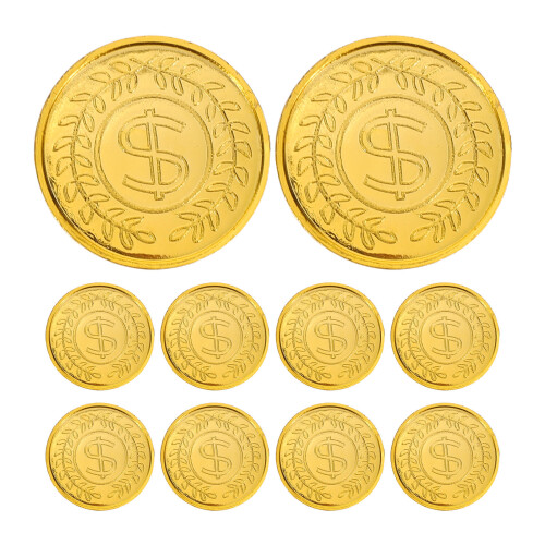200Ud Monedas Pirata De Plástico Doradas Para Eventos