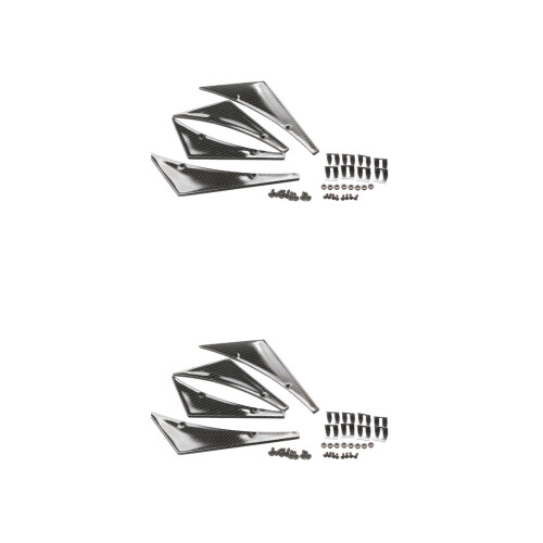 2Jgo Aletas Spoiler Parachoques Negro ABS Accesorios Auto 2