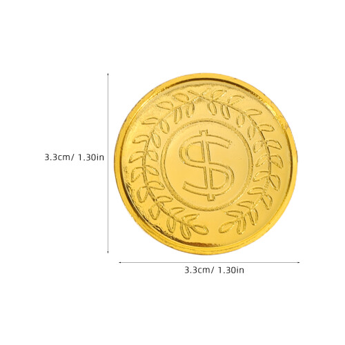 200Ud Monedas Pirata De Plástico Doradas Para Eventos 2