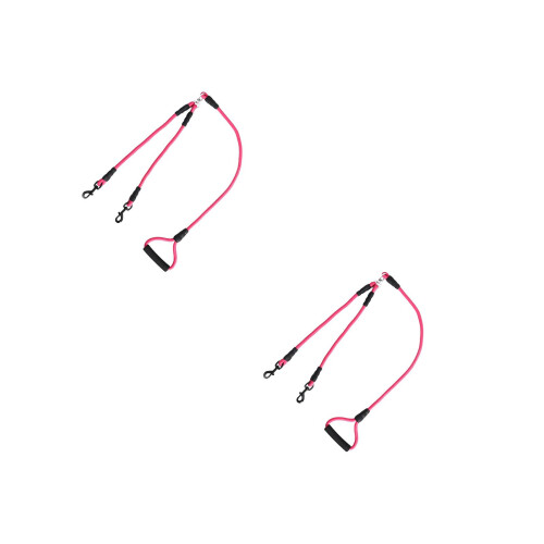 2Ud Correa Para Perro Rosa, Ideal Para Caminar, Correr Y Senderismo 2