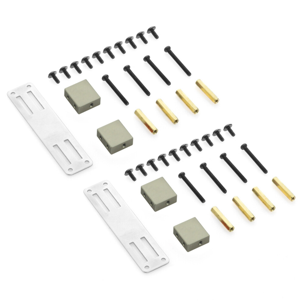 2X Metal Servo Fixed Mount Bracket Kit For Mn D90 D91 D99s Mn99s 1/12 Rc Truck Car Upgrade Parts Accessories,Titanium 6032065357243