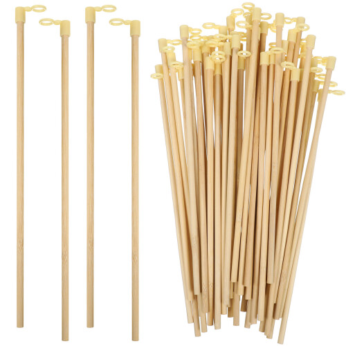 200Pièces Bambou Beige Pour Lanternes Papier À Usage Enfant
