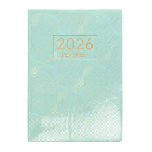 3Ud Mini Agenda 2026 Papel PU Calendario Bolsillo Portátil