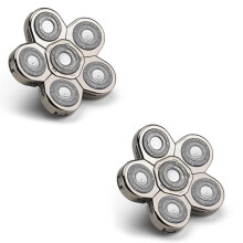 2X Men's Electric Shaver Heads Electric Blade Replacement 6 Blades Shaver Replacement Bald As Shown