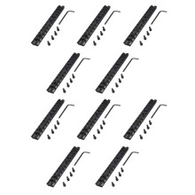 10 Stücke 14cm Zielfernrohr Montage Picatinny/Weaver Schiene Rail Scope Mount 13 Slots Schwarz